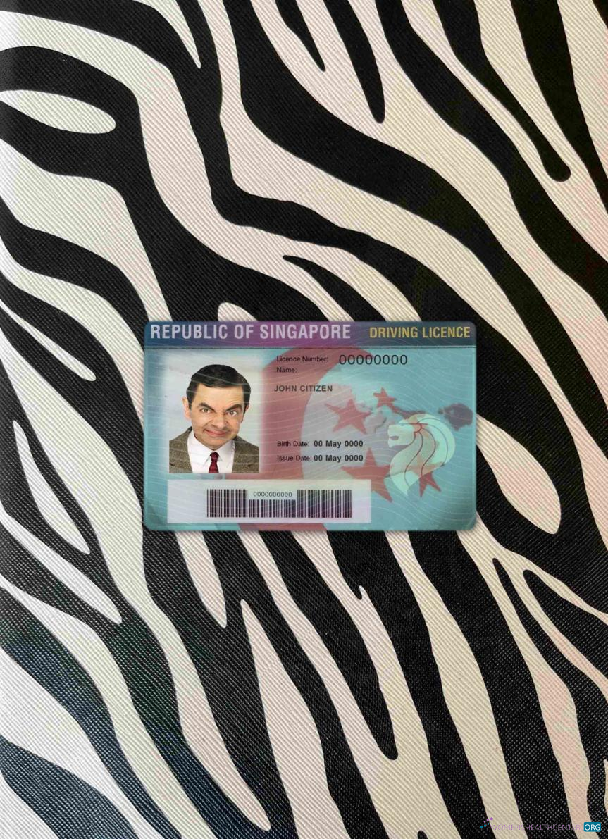 Download Singapore driving license photolook FRONT Photoshop template